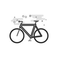Road bicycle icon in flat grayscale style illustration vector