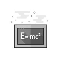 Blackboard icon in flat outlined grayscale style illustration vector