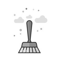 Brush icon in flat outlined grayscale style illustrations vector