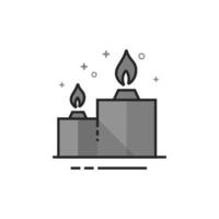 Candles icon in flat outlined grayscale style illustration vector