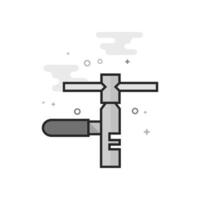 Chain icon in flat outlined grayscale style illustration vector