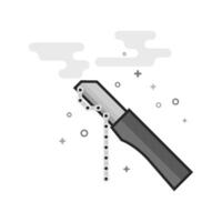 Chain whip icon in flat outlined grayscale style illustration vector