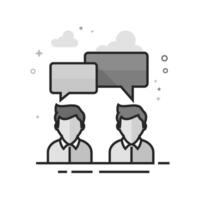 Teamwork icon in flat grayscale illustration vector
