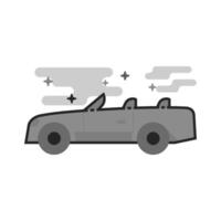 Sport car icon in flat outlined grayscale style illustration vector