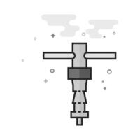 Bicycle tool icon in flat outlined grayscale style illustration vector