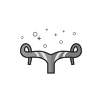 Bicycle drop bar icon in flat outlined grayscale style illustration vector