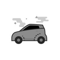 Car icon in flat grayscale style illustration vector