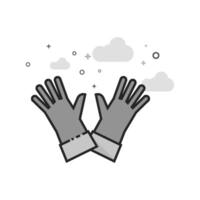Cleaning glove icon in flat outlined grayscale style illustration vector