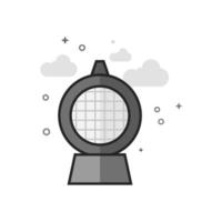 Hazard light icon in flat outlined grayscale style illustration vector