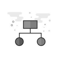 Hierarchy icon in flat outlined grayscale style illustration vector