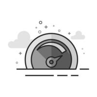 Dashboard icon in flat grayscale style illustration vector
