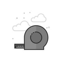 Measure tape icon in flat outlined grayscale style vector