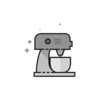 Mixer icon in flat outlined grayscale style illustration vector