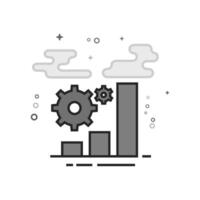 Network icon in flat outlined grayscale style illustration vector