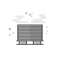 Printing stack icon in flat outlined grayscale style illustration vector