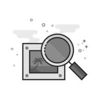 Printing quality control icon in flat outlined grayscale style illustration vector