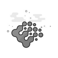 Printing raster dots icon in flat outlined grayscale style illustration vector