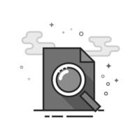 flat grayscale style illustration magnifier icon vector