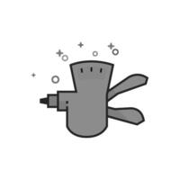 Bicycle shifter icon in flat outlined grayscale style illustration vector