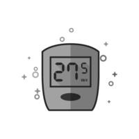Cycle computer icon in flat outlined grayscale style illustration vector