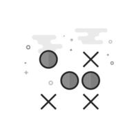 Strategy game icon in flat outlined grayscale style illustration vector