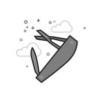 Multi tool icon in flat outlined grayscale style illustration vector