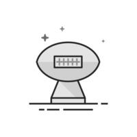 American football trophy icon in flat outlined grayscale style illustration vector