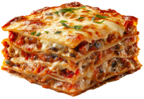 Hot Lasagna Slice Ready to Serve png