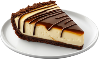 Fresh Cheesecake Slice Isolated on White Background png
