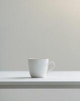 there is a white coffee cup sitting on a tablethere is a white coffee cup sitting on a table.there is a white coffee cup sitting on a tablethere is a white coffee cup sitting on a table. photo