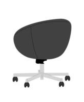 Modern office chair back view isolated. vector