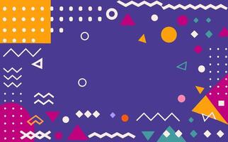 Abstract art background with colorful retro shapes vector
