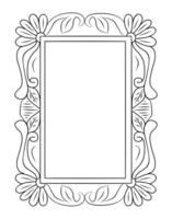 Vintage Mirror or picture frame in antique style. vector