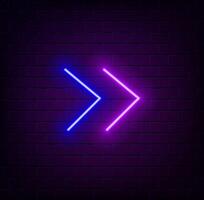A traffic sign icon with a dark background glows brightly in blue. A light sign with a vivid blue tint and a black background vector