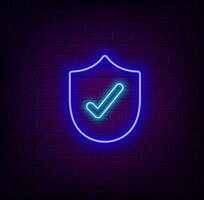 Verified sign icon. Navigation elements in neon style icons. Simple icon for websites, web design, mobile app, information graphics vector