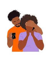 Mman proposing to the woman with Ring in Hand vector