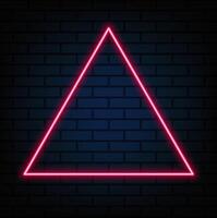 Neon pink, neon light shape with long lines forming. vector