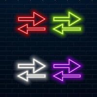 3d render, blue neon round frame, arrows, arrow shape, empty space, ultraviolet light vector