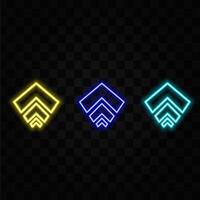Glowing digital arrow background in line style vector
