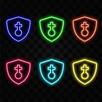 Abstract Technology Background, Internet Technology Cyber Security Concept. neon style. vector