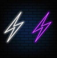 Realistic isolated neon energy sign for decoration and covering on wall background. Concept of lightning, thunder and electricity. vector
