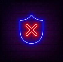 Shields and check mark icons set. Approved tick mark on isolated white background. EPS 10. Concepts of safety, security, security, reliability. neon style. vector