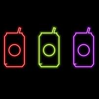 Can the icon. Bottle elements in neon style icons. Simple icon for websites, web design, mobile app, information graphics vector