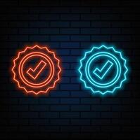 Neon sign done, brand the brand. 3d rendering illustration. vector