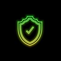 rust Icon Neon Style, Elementos de Design vector