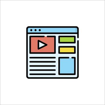 jugador icono, web página, web página, web página, web página, web página, vector