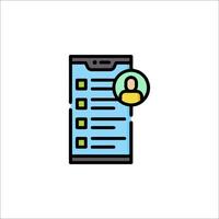 A phone with a checklist icon vector