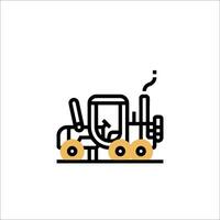 A tractor with a pipe on it in a line vector