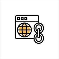 The world is connected to the internet icon vector