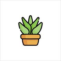 A potted plant icon on a white background vector